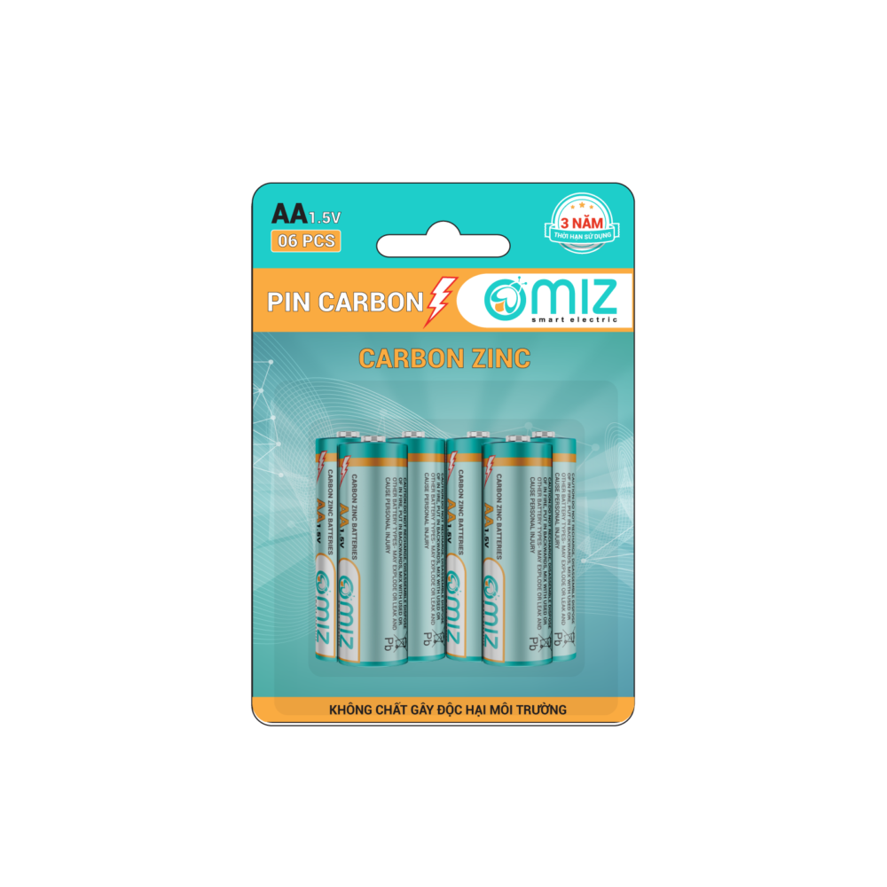 Pin AA Carbon Zinc 1.5V Omiz